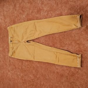 Tan Rewash Cutoff Skinny Jeans, Size 3.